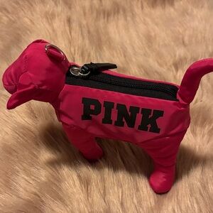 PINK Victoria's Secret Dog-Shaped Pet Pouch - Pink and Black